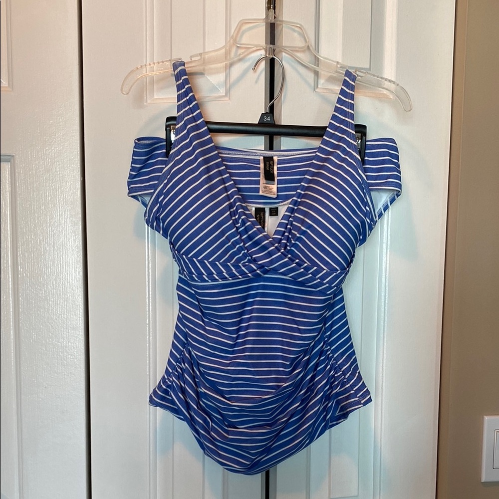 Blue Striped Women's Top